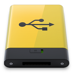 Hdd Yellow Usb Icon Download Hdrv Icons Iconspedia