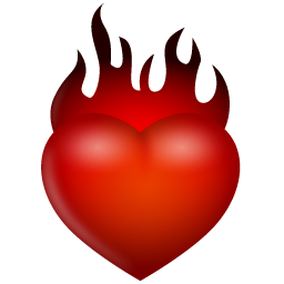 Heart On Fire Icon Download Valentine Love Icons Iconspedia