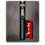 Zip silver black icon