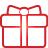 Gift red icon