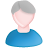 User male white blue grey icon