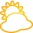 Weather Cloudy yellow icon