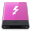HDD Pink Thunderbolt W icon
