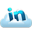 Linkedin cloud icon