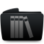 Folder black library icon