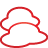 Weather Clouds red icon