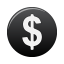 currency black dollar icon