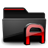 Folder Fonts black red-48
