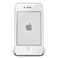 White Apple iPone 4 icon