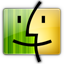 Finder gray yellow icon