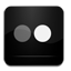 Flickr black and white icon