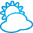 Weather Cloudy blue icon