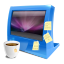 Blue computer Icon