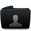 Folder black user icon