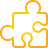 Puzzle yellow icon