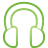 Headphone green icon