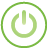 Button Power green icon