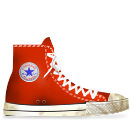 Converse Red dirty