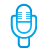 Microphone blue icon