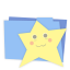 Blue folder favorites icon
