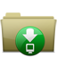 Folder Download Brown icon