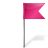 Map Marker Flag 4 Right Pink-48