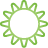 Weather Sun green icon