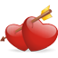 Bleeding hearts icon