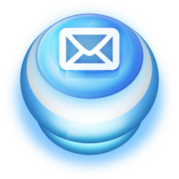 Mail Blue Push Button-256