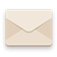 Mail flat brown icon