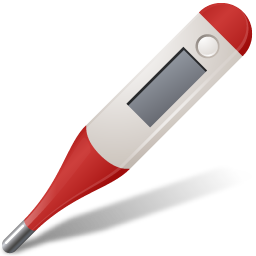 Medical Thermometer Red