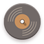 Music Record flat brown icon