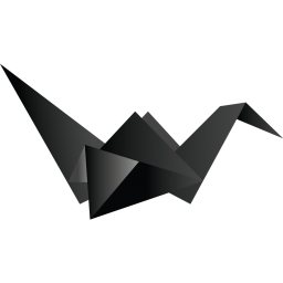 Origami Bird Black