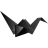 Origami Bird Black-48
