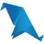 Origami Bird Blue icon