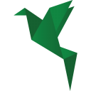 Origami Bird Green-128