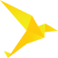Origami Bird Yellow icon
