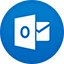 Outlook flat circle icon