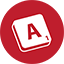 Scrabble red icon