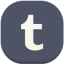 Tumblr Flat Round icon