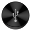 Usb Black Drive Circle icon