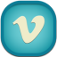 Vimeo Flat Round icon